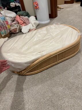 Handwoven Rattan Changing Pad – Boutique Coastal Nursery Piece
